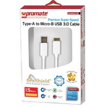 Кабель PROMATE linkMate-U4 USB-microUSB 1.15 м White