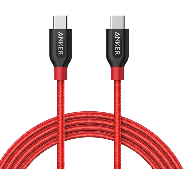 

Кабель ANKER Powerline+ USB-C to USB-C 2.0, 0.9м V3 (A8187H91) Red, Powerline+ USB-C to USB-C 2.0 - 0.9м