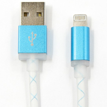 Кабель DENGOS PLS-M-LED-IND-BLUE Micro-USB, 1 м