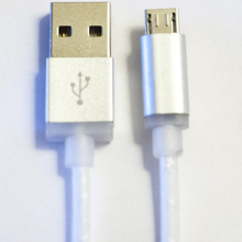 Кабель DENGOS PLS-M-LED-IND-WHITE Micro-USB, 1 м