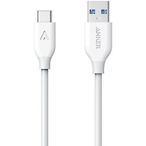 Кабель ANKER Powerline USB-C to USB-A 3.0, 0.9 м V3 (A8163H21) White