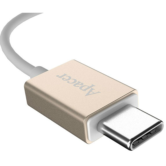 Адаптер APACER DC150 Type-C to 3.5 Audio Gold (APDC150C-1) Тип USB Type-С - аудио 3.5 мм