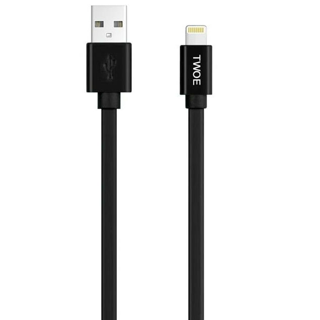 Кабель 2E USB MFI Lightning Data/Charge Flat 1.5 m Black (2E-CCMFI002-15B)