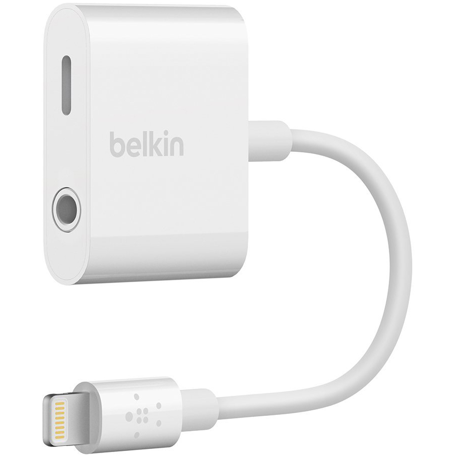 

Переходник BELKIN Lightning to 3.5 mm audio + power (F8J212btWHT), Lightning to 3.5 mm audio + power