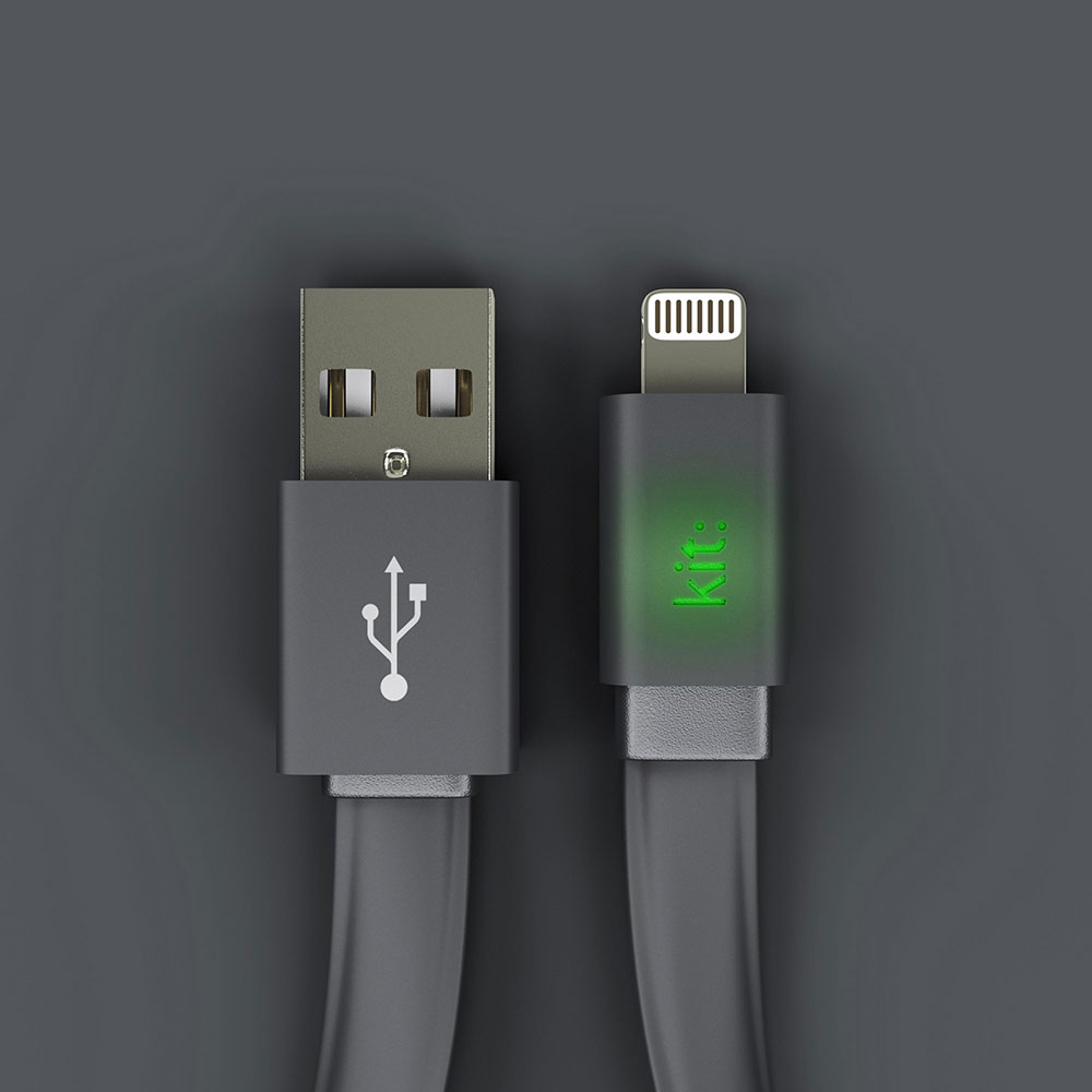 Фото 4 Кабель USB KIT-Lightning cable 1м MFI Grey (IP5USBFRESHGY)