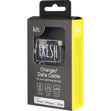 Кабель USB KIT-Lightning cable 1м MFI Grey (IP5USBFRESHGY)