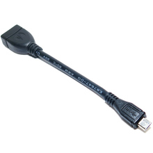 Кабель EXTRADIGITAL OTG USB 2.0 AF / microUSB-B 0.1m black (KBO1623)