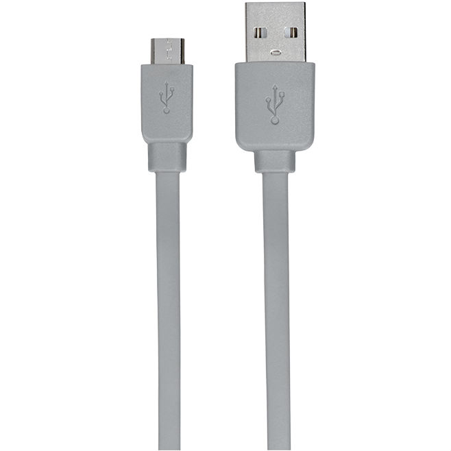 Кабель 2E 2.0 to Micro USB, Grey (2E-CCMPVC-1MGR)