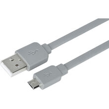 Кабель 2E 2.0 to Micro USB, Grey (2E-CCMPVC-1MGR)