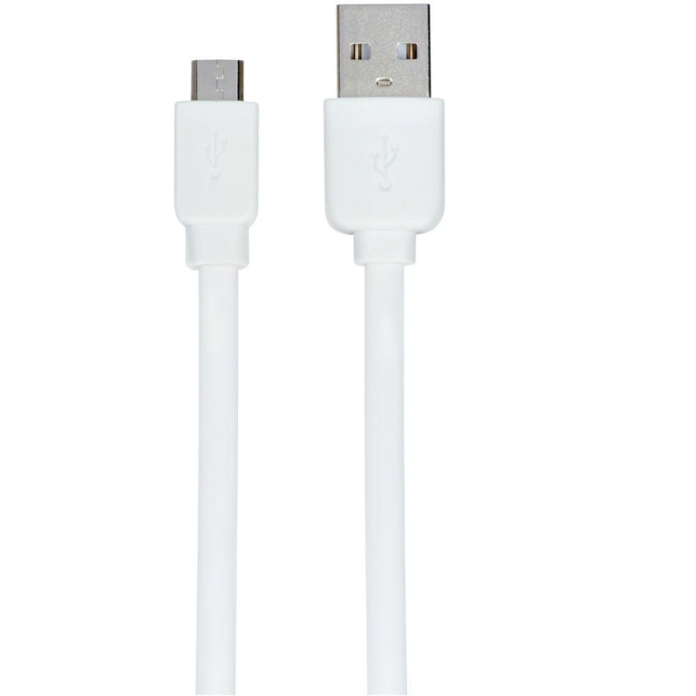 Кабель 2E 2.0 to Micro USB, White (2E-CCMPVC-1MWT)