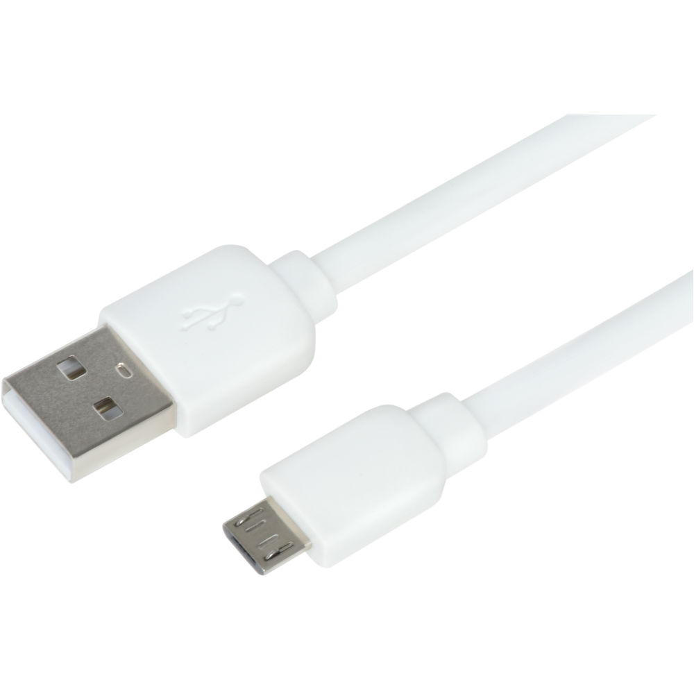 Кабель 2E 2.0 to Micro USB, White (2E-CCMPVC-1MWT) Тип USB - micro-USB