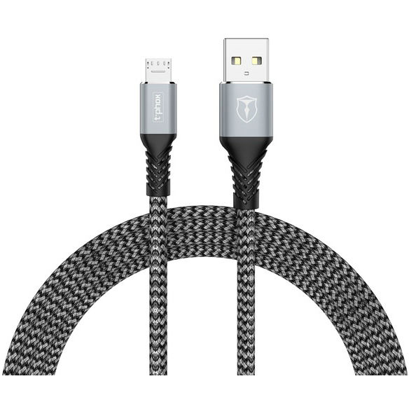 

Кабель T-PHOX Jagger T-M814 grey Micro USB, Jagger T-M814 Micro USB - 1m