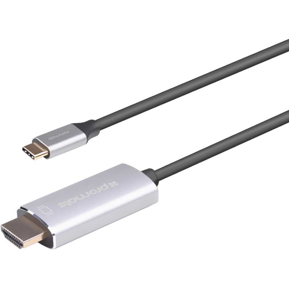 Кабель Promate HDLink-60H USB 3.1 Type-C - HDMI 1.8 м Grey (hdlink-60h.grey) Довжина 1.8