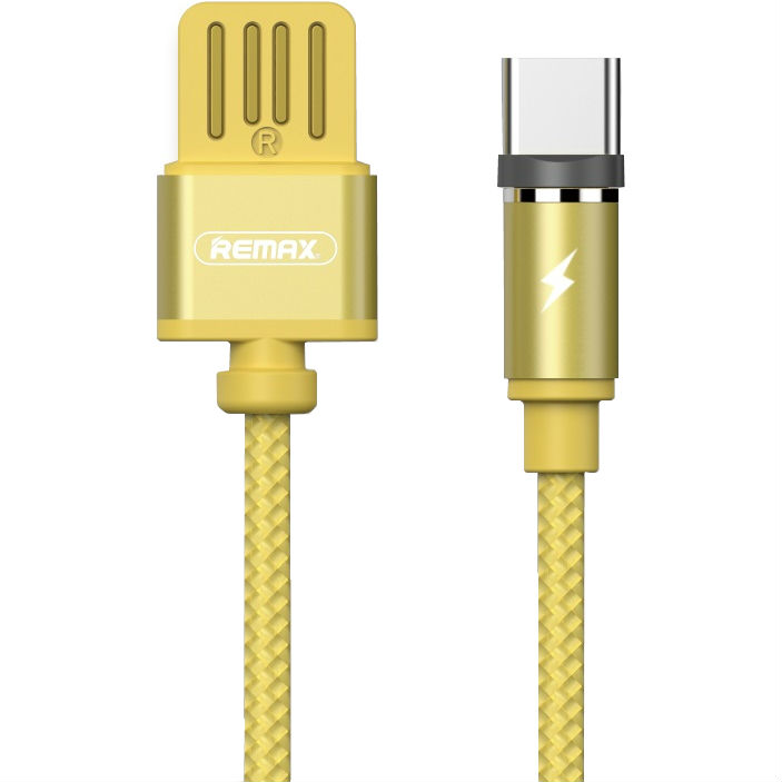 Кабель REMAX Magnetic Type-C 1 м, gold (RC-095A-GOLD)