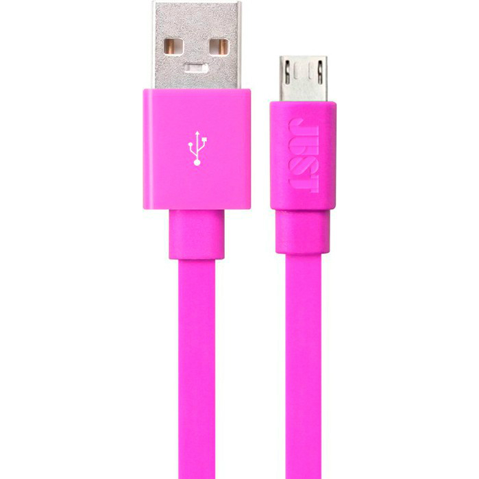 Кабель JUST MCR-FRDM-PNK Freedom Micro USB+USB Cable 1,2 M Pink