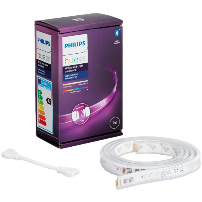 

Удлинитель светодиодной ленты Philips Hue Plus 20W 2000K-6500K Color Bluetooth 1 м (929002269210), Подовжувач світлодіодний стрічки Hue Plus, Color,