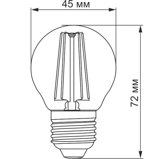 Світлодіодна лампа TITANUM Filament Bronze (TLFG4504272A) Тип світлодіодна (LED)