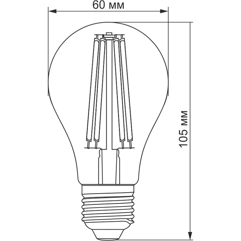 Светодиодная лампа TITANUM Filament Bronze (TLFA6007272A) Тип светодиодная (LED)