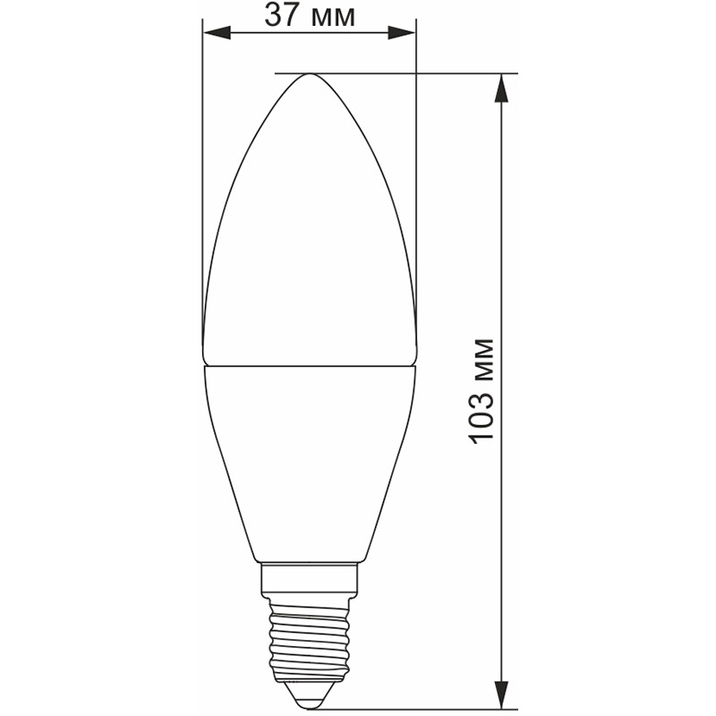 Світлодіодна лампа VIDEX LED C37e (VL-C37e-07143) Тип світлодіодна (LED)