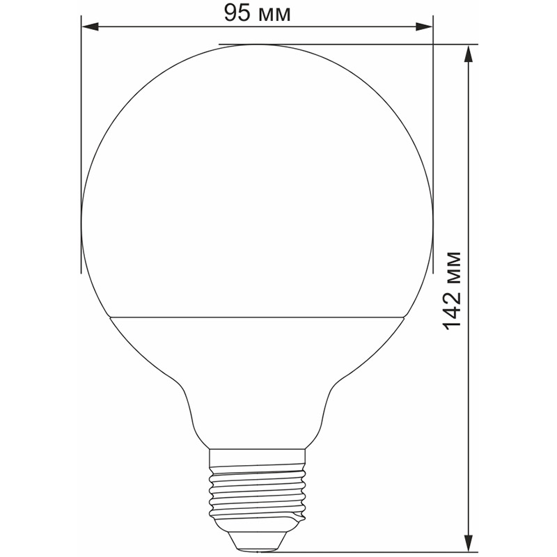 Светодиодная лампа VIDEX G95e (VL-G95e-15273) Тип светодиодная (LED)