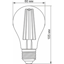 Светодиодная фитолампа VIDEX Filament A60FF (VL-A60FF-08271)