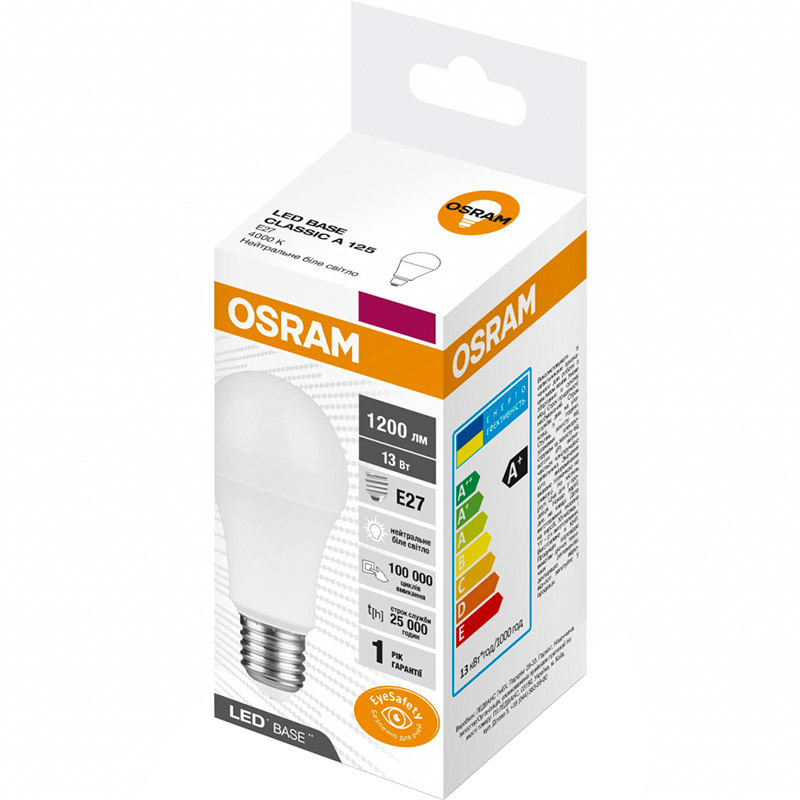 Светодиодная лампа OSRAM LED (4058075628298) Тип светодиодная (LED)