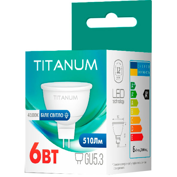Светодиодная лампа TITANUM MR16 (TLMR1606534) Тип цоколя (патрона) GU5.3