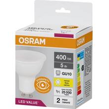 Лампочка OSRAM LED VALUE PAR16 GU10 5W 3000K (4058075689510)