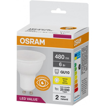 Лампочка Osram LED VALUE PAR16 6W 3000K GU10 (4058075689626)