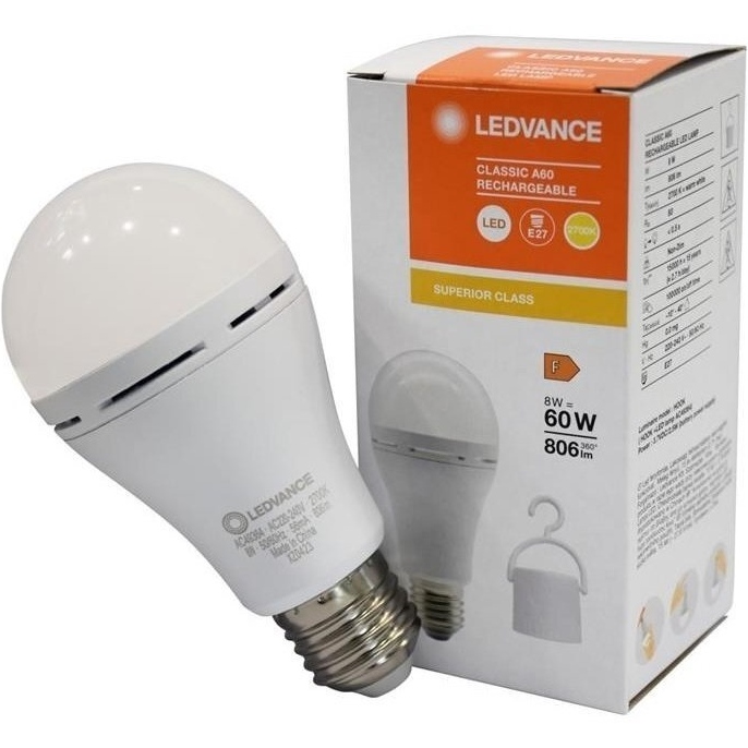 Світлодіодна лампа LEDVANCE акумуляторна A60 806Lm (4099854102417) Тип світлодіодна (LED)