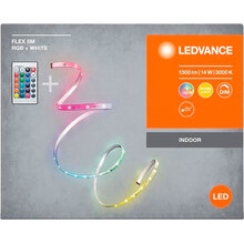 Светодиодная лента LEDVANCE FLEX 14W 1300Lm 5M RGB 3000K RC (4099854095443)