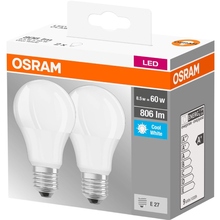 Світлодіодна лампа OSRAM LED E27 8.5Вт A60 2шт (4058075152670)