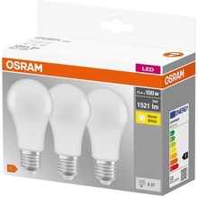 Светодиодная лампа OSRAM LED E27 13Вт A60 3 шт (4058075819412)