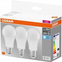 Светодиодная лампа OSRAM LED E27 13Вт A60 3 шт (4058075819559)