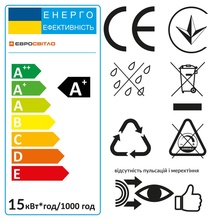Светодиодная лампа ЄВРОСВІТЛО 15 Вт 4200К A-15-4200-27 Е27 (39485)