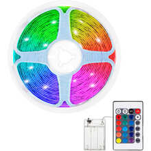 Світлодіодна стрічка INSPIRE 5050RGB LED USB 1 м + пульт (24-Key-IR-Battery box-5050RGB-LED1M) (ir50r1)