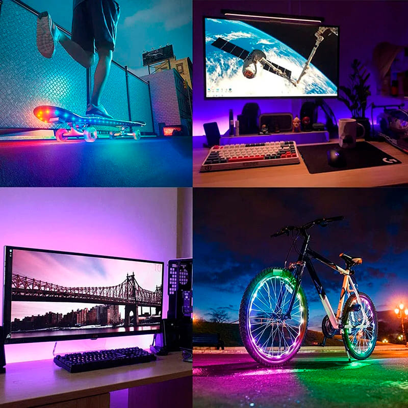 Світлодіодна стрічка INSPIRE 5050RGB LED USB 1 м + пульт (24-Key-IR-Battery box-5050RGB-LED1M) (ir50r1) Особливості Пульт керування; Подвійне живлення: через USB або батарейний бокс (3 x AA); Тип світлодіодів: SMD 5050; Клас захисту: IP20; 16 кольорів + 4 режими ефектів