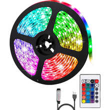 Светодиодная лента INSPIRE 5050RGB LED USB 2 м + пульт (24-Key-IR-Battery box-5050RGB-LED2M) (ir50r2)
