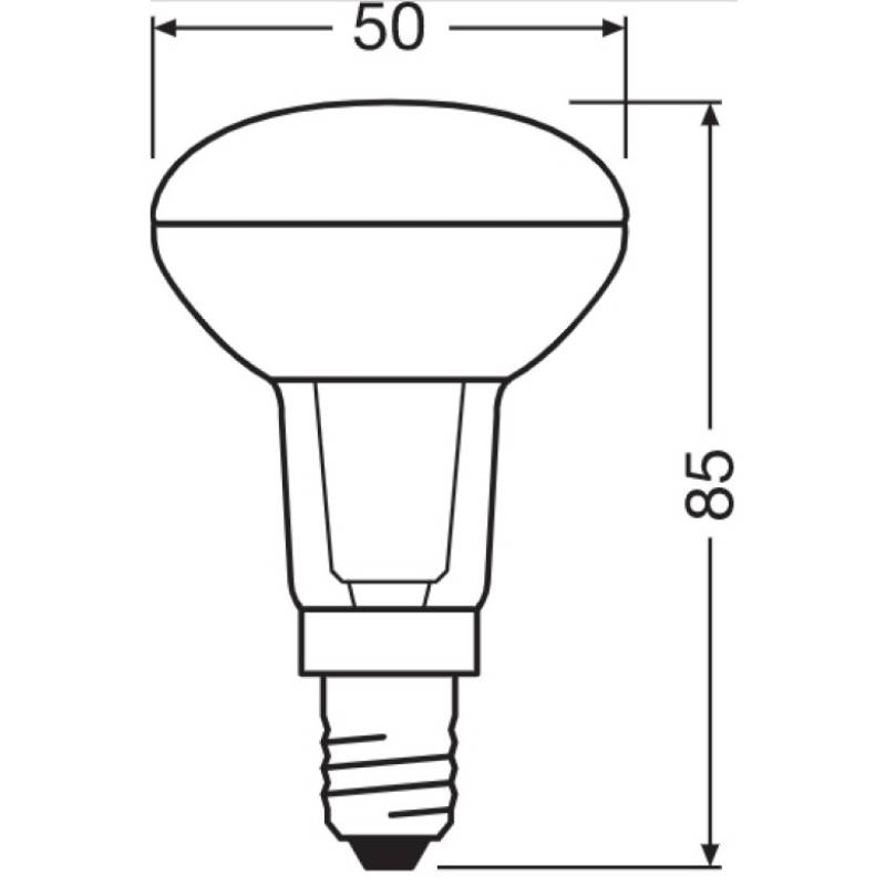 Світлодіодна лампа OSRAM LED E14 4.3Вт 2700К 350Лм R50 STAR (4058075126022) Кут розсіювання 36