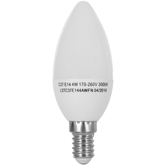 Світлодіодна лампа ERGO Standard C37 4W E14 3000K 220V (LSTC37E144AWFN) Тип світлодіодна (LED)