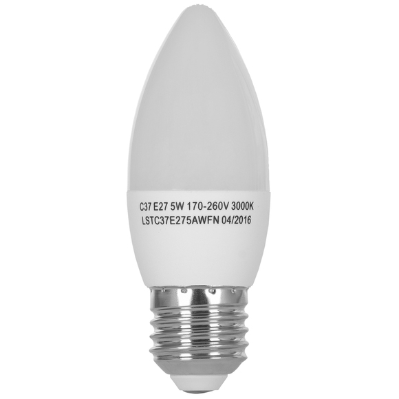 Світлодіодна лампа ERGO C37 5W Е27 3000K 220V (LSTC37Е275AWFN) Тип світлодіодна (LED)