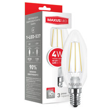 MAXUS MAXUS (філамент), C37, 4W, ,E14 (1-LED-537)