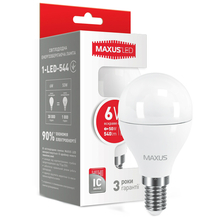 Світлодіодна лампа MAXUS G45 6W 220V E14 (1-LED-544)