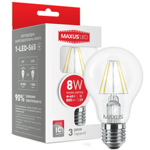 MAXUS MAXUS (філамент), А60, 8W, ,E27 (1-LED-565)