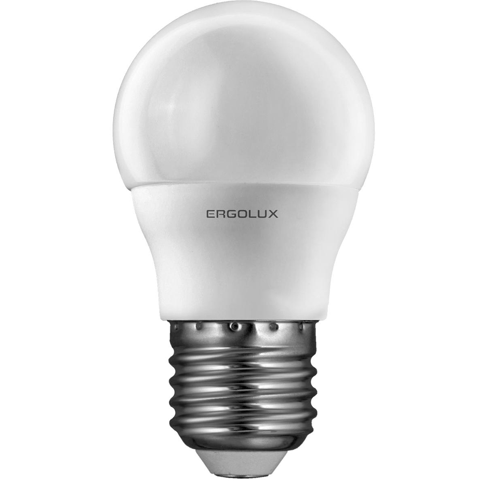 

Светодиодная лампа ERGOLUX G45 7W E27 3000K (LED-G45-7W-E27-3K), LED-G45