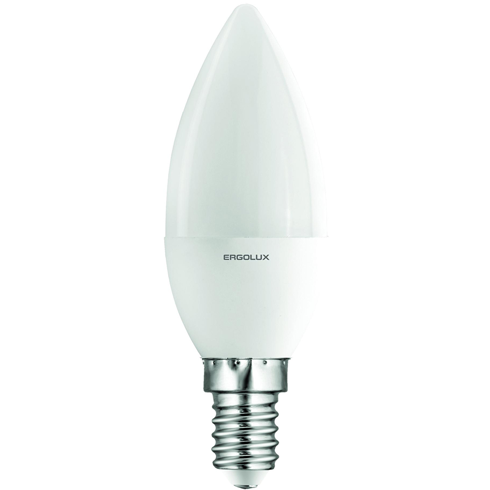 

Светодиодная лампа ERGOLUX C35 7W E14 4000K (LED-C35-7W-E14-4K), LED-C35