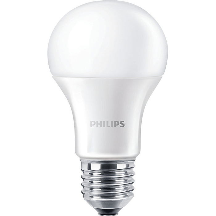

Светодиодная лампа PHILIPS A60/PF 9.5W 4000K 230V E27 CorePro (929001179602), LEDBulb E27 9.5-60W 230V 4000K A60/PF CorePro