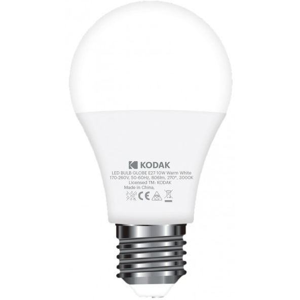 

Светодиодная лампа KODAK A60 E27 10W 220V (30419384/B-I), A60 E27 10W 220V