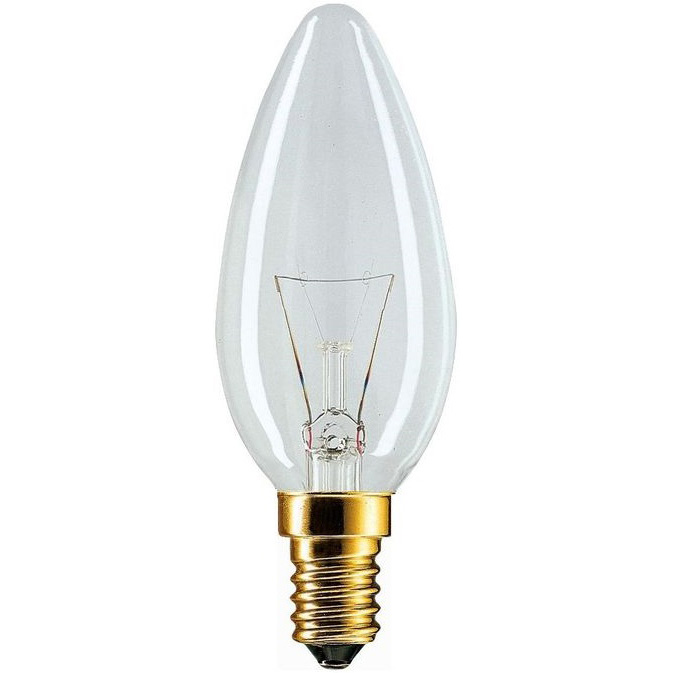 Лампа розжарювання PHILIPS Stan 40W E14 230V B35 CL 1CT/10X10F (926000006897)