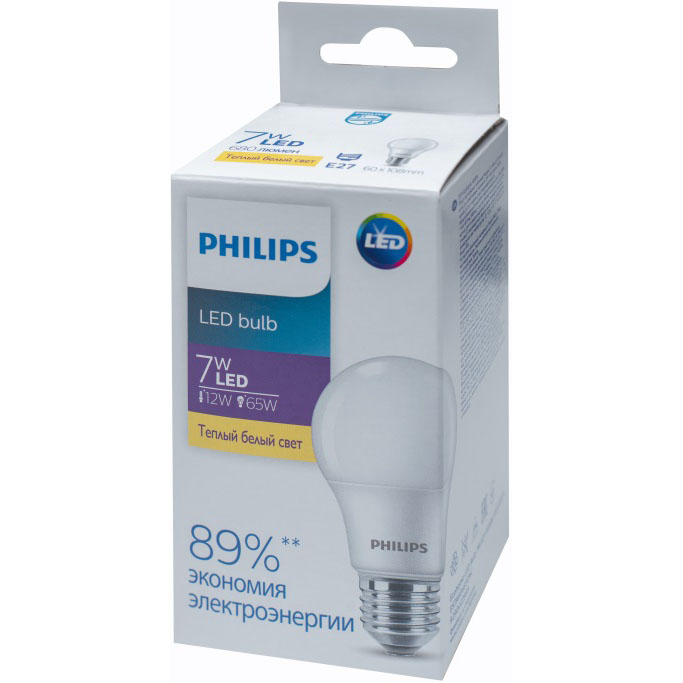 Світлодіодна лампа PHILIPS Ecohome LED Bulb 7W E27 3000K 1PF/20RCA (929002298967) Кількість в упаковці 1